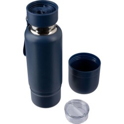 Gourde  double paroi de 500 ml en acier inoxydable Lieselotte Matières : métal Couleurs : noir cadeau entreprise pas cher