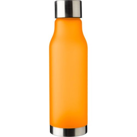 Gourde  600 ml en rPET toucher gomme - Ruth Matières : métal Couleurs : orange marquage laser ultra précis