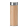 Gourde isotherme double paroi en bambou personnalisée - BATUMI Matières : acier inoxydable Couleurs : bois