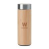 Gourde isotherme double paroi en bambou personnalisée - BATUMI Matières : acier inoxydable Couleurs : bois cadeau collaborateur 