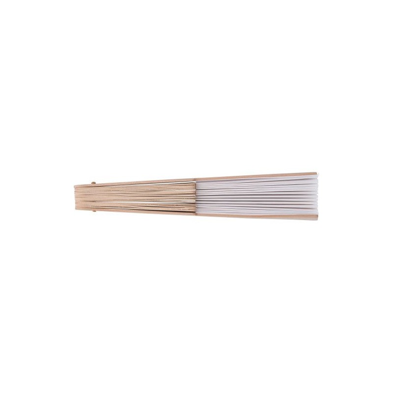 Éventail  en bois et rPET dans une boîte cadeau kraft Rosanne impression haute définition