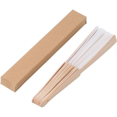 Éventail en Bois et rPET - Élégance Écologique Personnalisé