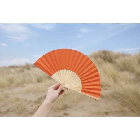 Éventail en bambou et papier Elio - Élégance et fraîcheur Personnalisé