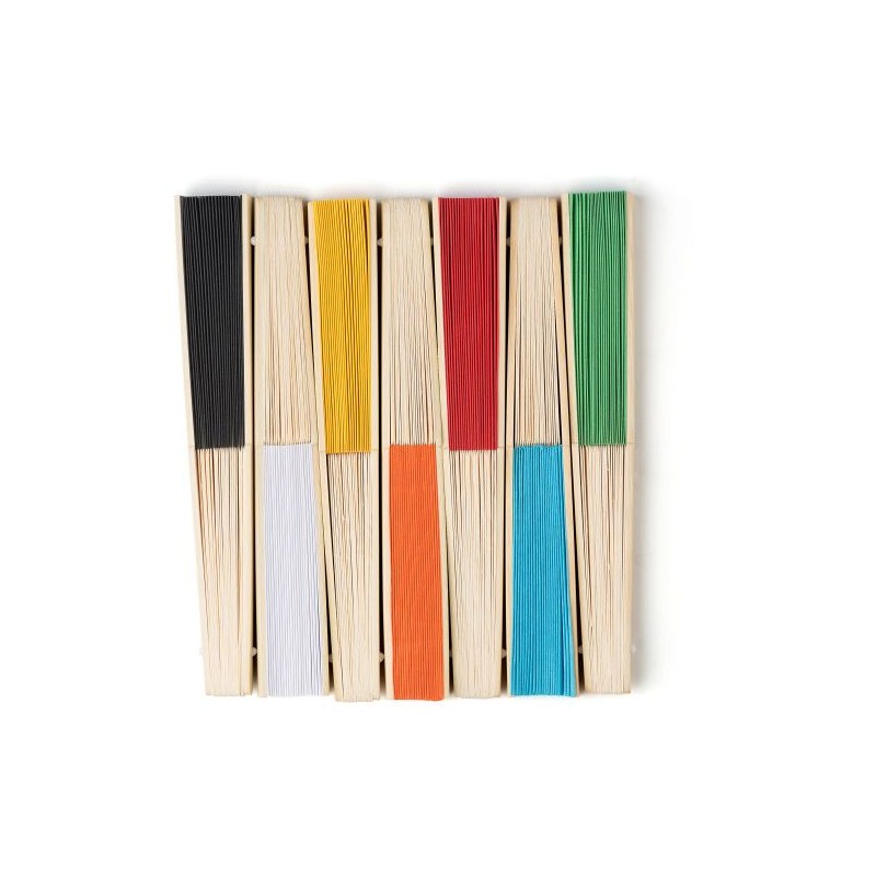 Éventail en bambou et papier Elio - Élégance et fraîcheur Personnalisé