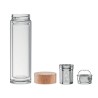 Gourde isotherme personnalisée en verre double paroi 400ml Batumi Matières : borosilicate Couleurs : transparent personnalisable