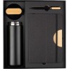 Coffret cadeau  : gourde 640 ml, stylo et carnet - Kurt Matières : métal Couleurs : noir
