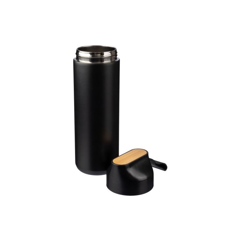 Coffret cadeau  : gourde 640 ml, stylo et carnet - Kurt Matières : métal Couleurs : noir cadeau collaborateur premium