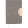Carnet A5  en rPET personnalisé - Pratique et pas cher Ernst Matières : bambou Couleurs : gris