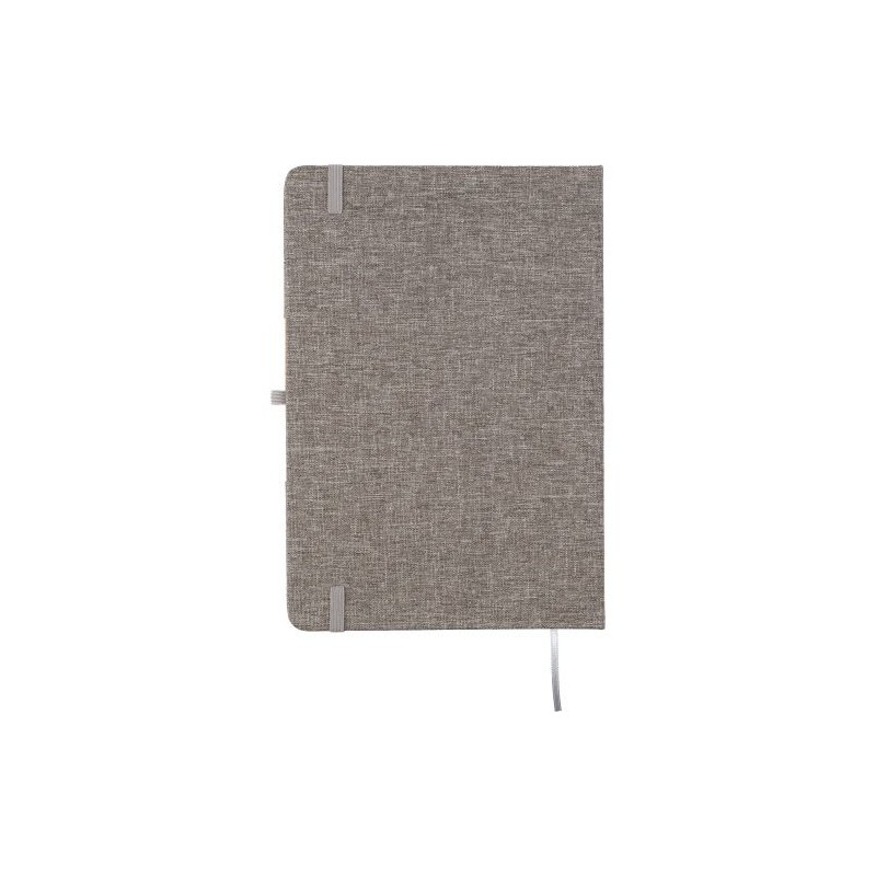 Carnet A5  en rPET personnalisé - Pratique et pas cher Ernst Matières : bambou Couleurs : gris cadeau collaborateur premium