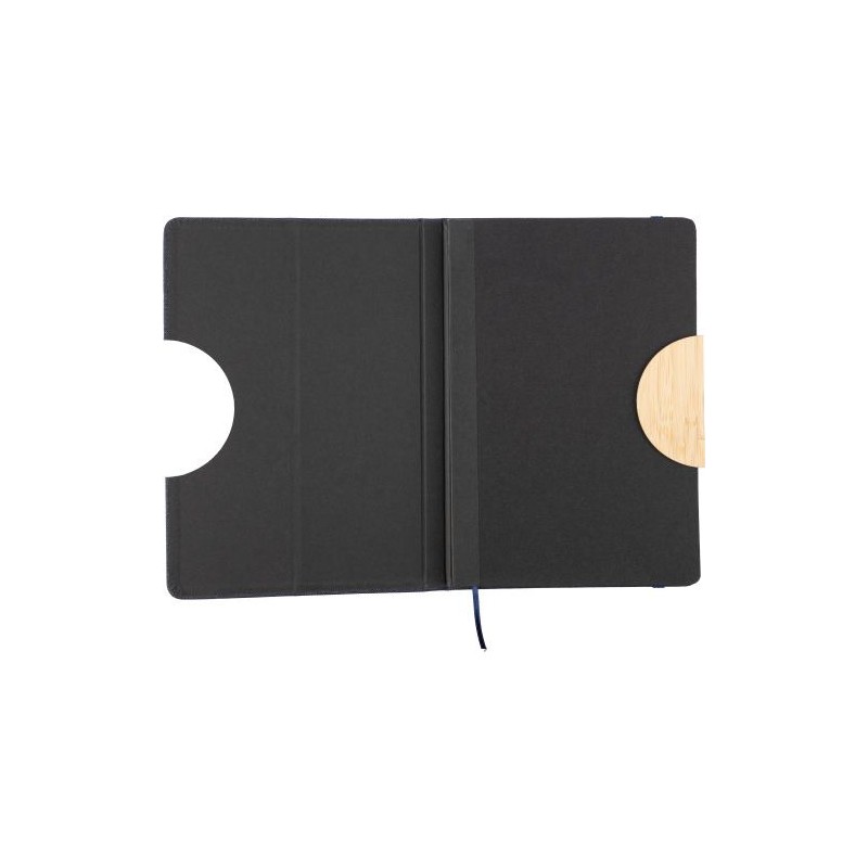 Carnet A5  en rPET personnalisé - Pratique et pas cher Ernst Matières : bambou Couleurs : gris accessoire événementiel unique