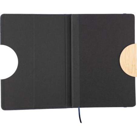 Carnet A5  en rPET personnalisé - Pratique et pas cher Ernst Matières : bambou Couleurs : gris accessoire événementiel unique