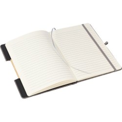 Carnet A5  en rPET personnalisé - Pratique et pas cher Ernst Matières : bambou Couleurs : gris impression haute définition