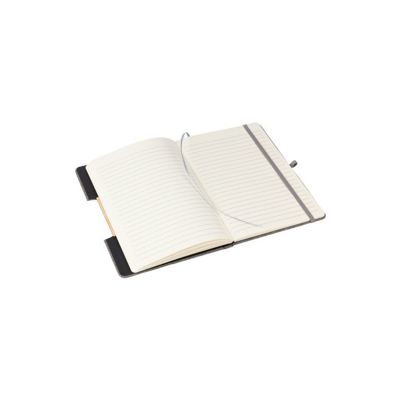 Carnet A5  en rPET personnalisé - Pratique et pas cher Ernst Matières : bambou Couleurs : gris impression haute définition