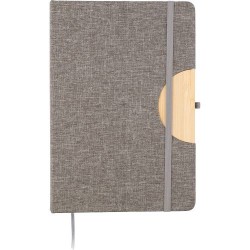 Carnet A5  en rPET personnalisé - Pratique et pas cher Ernst Matières : bambou Couleurs : bleu marquage laser ultra précis