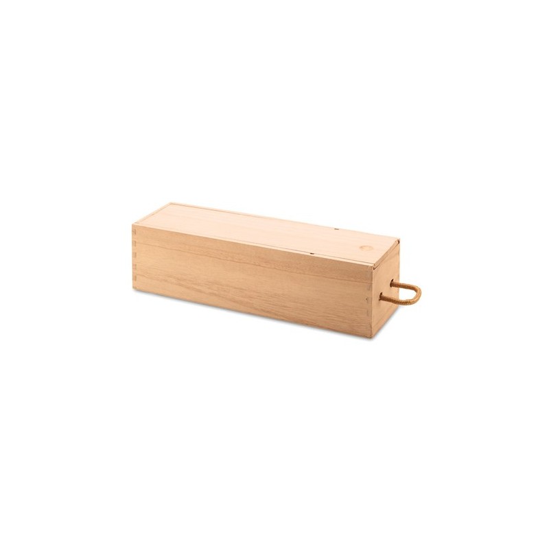 Coffret en Bois Premium avec Bouteille - VINBOX Matières : bois Couleurs : bois cadeau entreprise pas cher