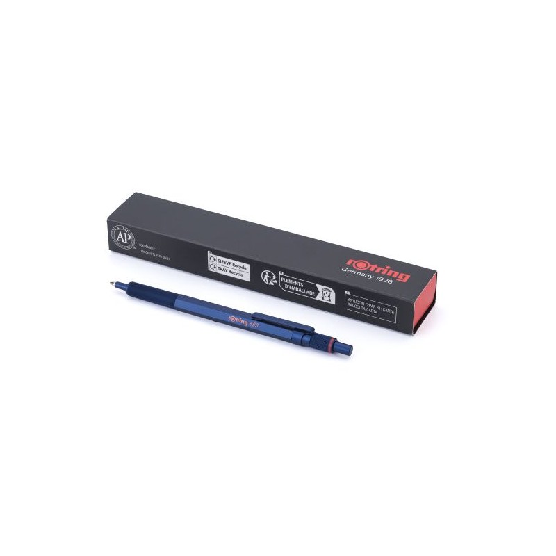 Stylo bille publicitaire rOtring 600 Matières : métal Couleurs : noir goodies publicitaire durable