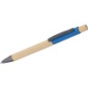 Stylo bille  et personnalisable en bambou - Cesar Matières : aluminium Couleurs : blanc impression logo haute qualité