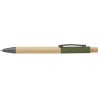 Stylo bille  et personnalisable en bambou - Cesar Matières : aluminium Couleurs : vert impression haute définition