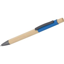Stylo bille  et personnalisable en bambou - Cesar Matières : aluminium Couleurs : vert goodies entreprise design