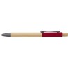 Stylo bille  et personnalisable en bambou - Cesar Matières : aluminium Couleurs : rouge livraison express 24h 48h
