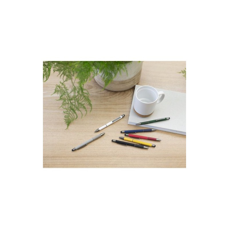Stylo bille personnalisable et pratique en aluminium - Jeet Matières : aluminium Couleurs : noir goodies entreprise design
