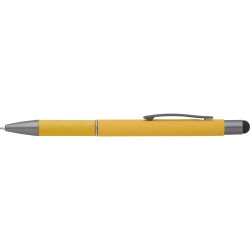 Stylo bille personnalisable et pratique en aluminium - Jeet Matières : aluminium Couleurs : jaune cadeau entreprise pas cher
