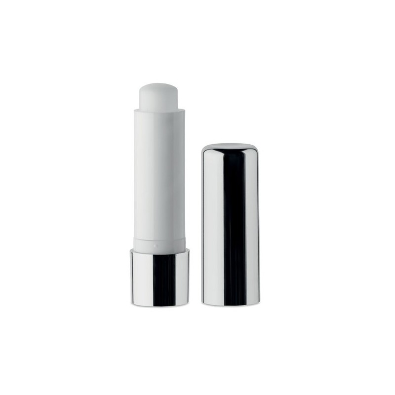 Baume à Lèvres Personnalisé UV GLOSS - Beauté et Protection Matières : cire Couleurs : argenté brillant personnalisable avec vot