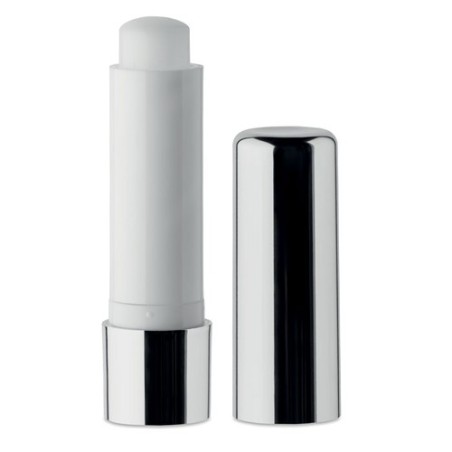 Baume à Lèvres Personnalisé UV GLOSS - Beauté et Protection Matières : cire Couleurs : argenté brillant personnalisable avec vot