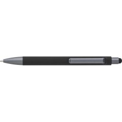 Stylo bille personnalisable en ABS - Louis Matières : fer Couleurs : bleu impression haute définition