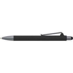 Stylo bille personnalisable en ABS - Louis Matières : fer Couleurs : noir marquage laser ultra précis