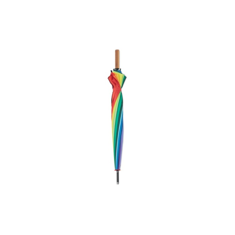 Parapluie arc-en-ciel personnalisé 27" - BOWBRELLA Matières : PET Couleurs : multicolore cadeau entreprise pas cher