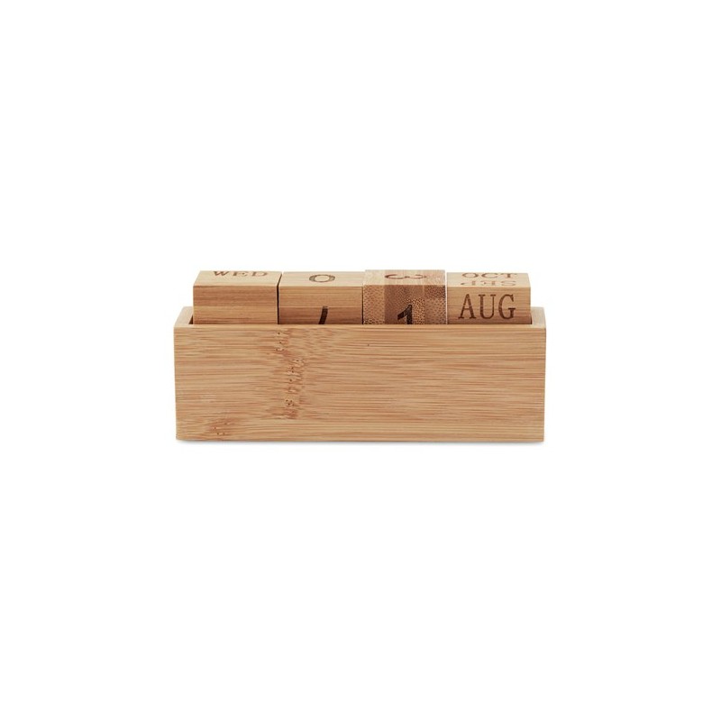 Calendrier Durable en Bambou Chic - KARENDA Matières : bambou Couleurs : bois personnalisable avec votre logo