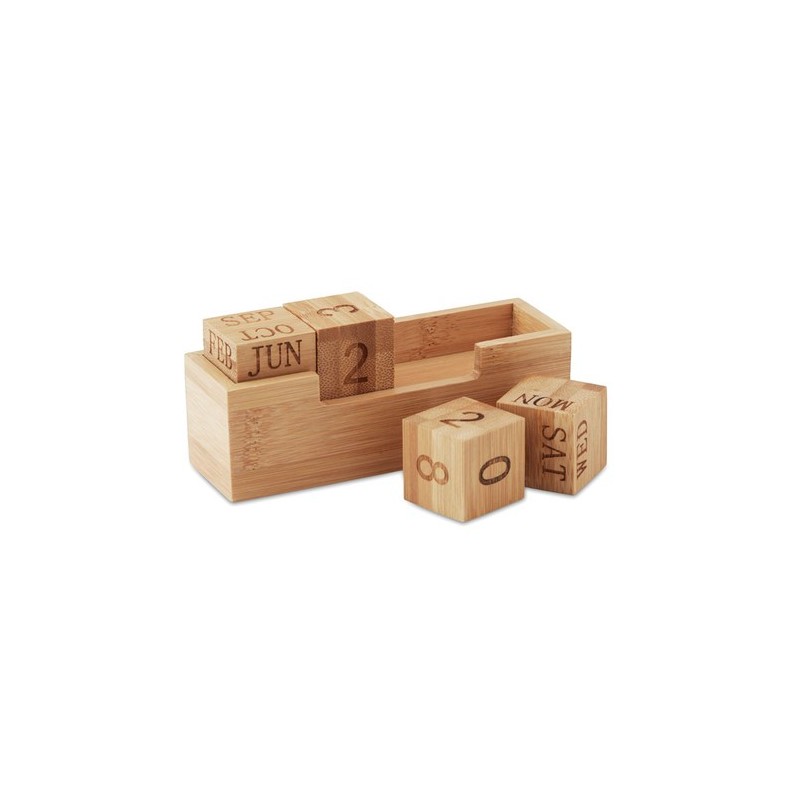 Calendrier Durable en Bambou Chic - KARENDA Matières : bambou Couleurs : bois cadeau entreprise pas cher