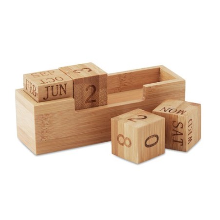 Calendrier Durable en Bambou Chic - KARENDA Matières : bambou Couleurs : bois cadeau entreprise pas cher
