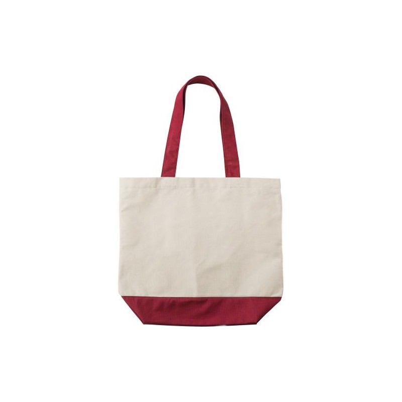 Sac shopping personnalisé en coton canvas - Cole Matières : coton Couleurs : rouge