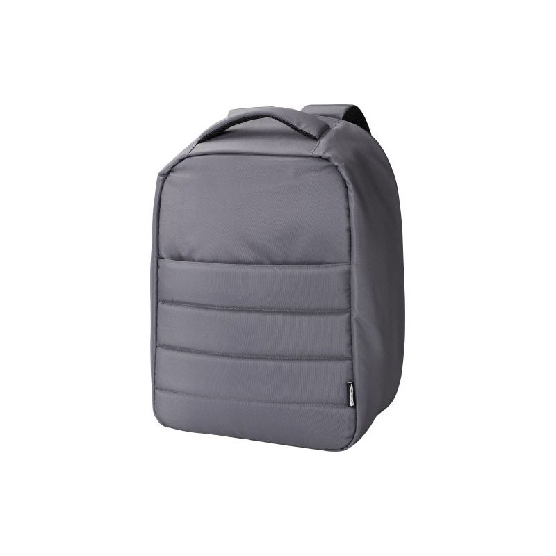 Sac à dos  porte-ordinateur en polyester rPET personnalisé Calliope Matières : nylon Couleurs : bleu goodies publicitaire événem