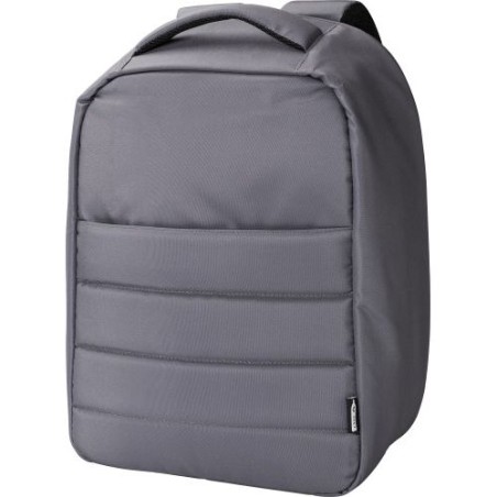 Sac à dos  porte-ordinateur en polyester rPET personnalisé Calliope Matières : nylon Couleurs : bleu goodies publicitaire événem