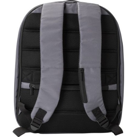 Sac à dos  porte-ordinateur en polyester rPET personnalisé Calliope Matières : nylon Couleurs : bleu cadeau collaborateur premiu
