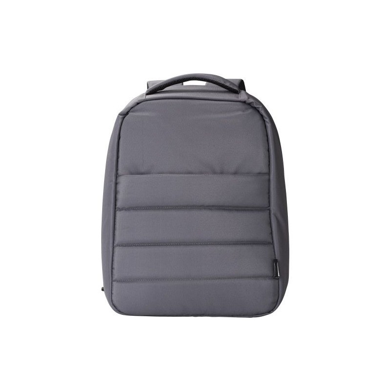 Sac à dos  porte-ordinateur en polyester rPET personnalisé Calliope Matières : nylon Couleurs : bleu accessoire événementiel uni