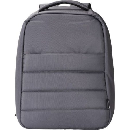 Sac à dos  porte-ordinateur en polyester rPET personnalisé Calliope Matières : nylon Couleurs : bleu accessoire événementiel uni