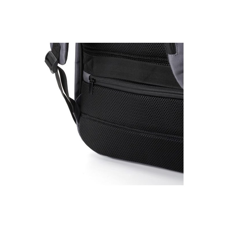 Sac à dos  porte-ordinateur en polyester rPET personnalisé Calliope Matières : nylon Couleurs : bleu goodies publicitaire durabl