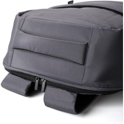 Sac à dos  porte-ordinateur en polyester rPET personnalisé Calliope Matières : nylon Couleurs : noir accessoire événementiel uni