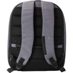Sac à dos  porte-ordinateur en polyester rPET personnalisé Calliope Matières : nylon Couleurs : gris objet promotionnel éco-resp