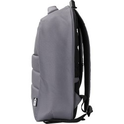 Sac à dos  porte-ordinateur en polyester rPET personnalisé Calliope Matières : nylon Couleurs : gris impression logo haute quali