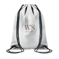 Sac Cordelette Réfléchissant Personnalisé - Idéal pour le Sport SHOOP Matières : PET Couleurs : argenté goodies publicitaire évé