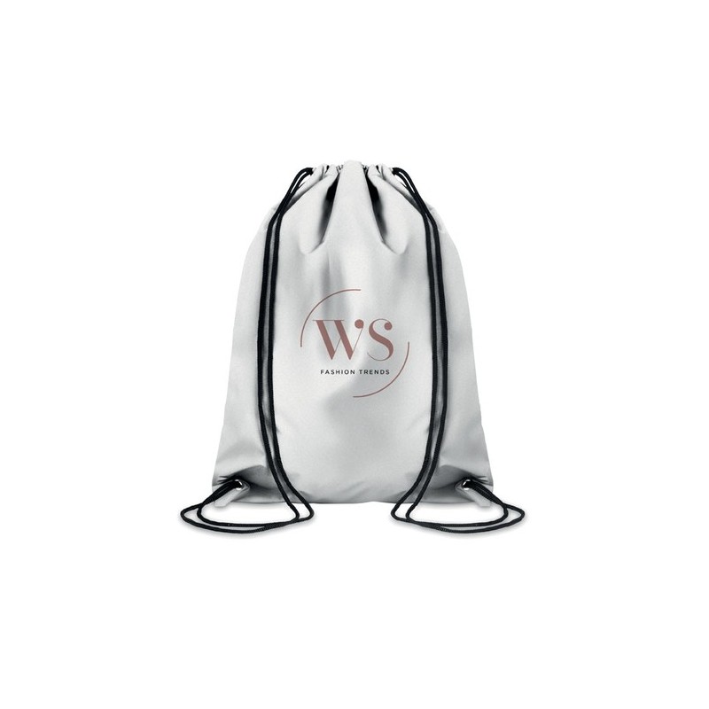 Sac Cordelette Réfléchissant Personnalisé - Idéal pour le Sport SHOOP Matières : PET Couleurs : argenté goodies publicitaire évé