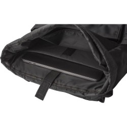 Sac à dos  en polyester rPET avec rabat Marlowe Matières : cuir Couleurs : noir livraison express 24h 48h