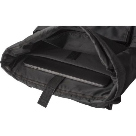 Sac à dos  en polyester rPET avec rabat Marlowe Matières : cuir Couleurs : noir livraison express 24h 48h