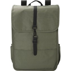 Sac à dos  en polyester rPET avec rabat - Lyric Matières : métal Couleurs : gris objet promo petit budget