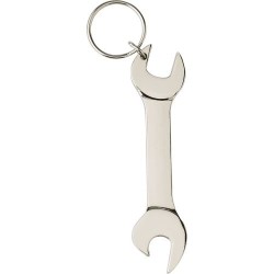 Porte-clés métalliques s avec décapsuleur Gideon Matières : alliage de zinc Couleurs : argenté